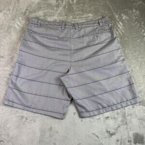 O’Neill Gray Striped Golf Shorts Mens Size 38 Casual Chino Surf Skate